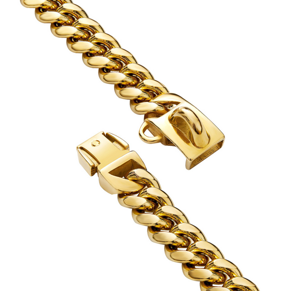 Gold dog collar chain drippet