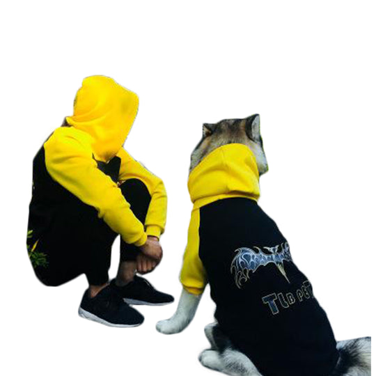Yellow Black Owner Pet Hoodie